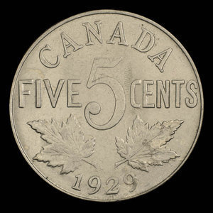 Canada, George V, 5 cents : 1929