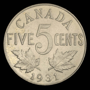 Canada, George V, 5 cents : 1931