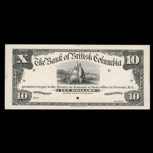 Canada, Bank of British Columbia, 10 dollars : January 1, 1894