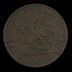 Canada, Bank of Upper Canada (York), 1/2 penny : 1852