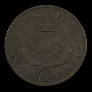 Canada, Bank of Upper Canada (York), 1/2 penny : 1852