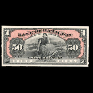 Canada, Bank of Hamilton, 50 dollars : June 1, 1909