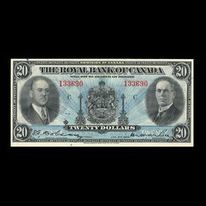 Canada, Royal Bank of Canada, 20 dollars : January 3, 1935