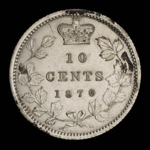 Canada, Victoria, 10 cents : 1870