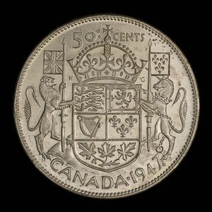 Canada, George VI, 50 cents : 1948