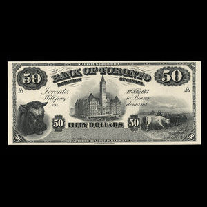 Canada, Bank of Toronto (The), 50 dollars : February 1, 1913