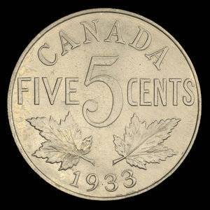 Canada, George V, 5 cents : 1933