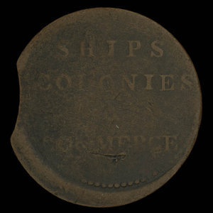 Canada, unknown, 1/2 penny : 1838