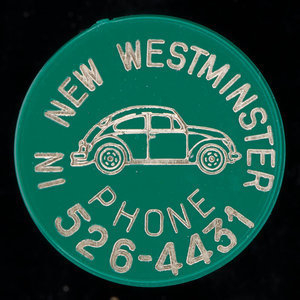 Canada, New Westminster Volkswagon Ltd., no denomination : 1972