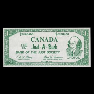 Canada, unknown, 1 dollar : 1972