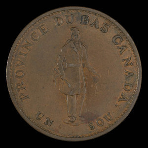 Canada, Bank of Montreal, 1/2 penny : 1837