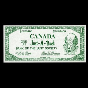 Canada, unknown, 1 dollar : 1972