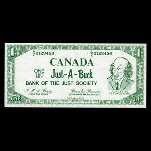 Canada, unknown, 1 dollar : 1972