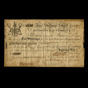 Canada, Hudson's Bay Company, 5 shillings : 1820