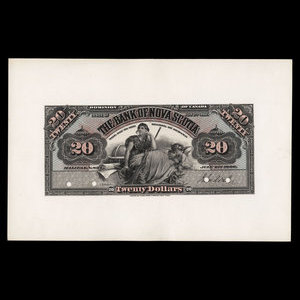 Canada, Bank of Nova Scotia, 20 dollars : July 2, 1896