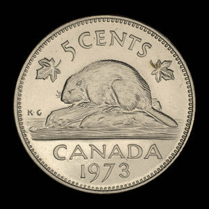 Canada, Elizabeth II, 5 cents : 1973