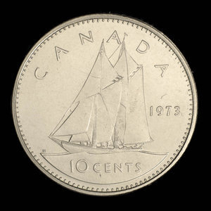 Canada, Elizabeth II, 10 cents : 1973
