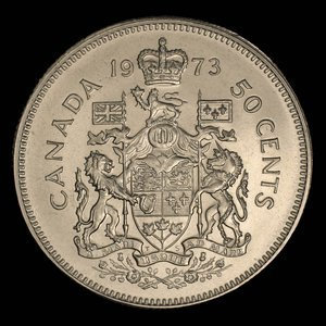 Canada, Elizabeth II, 50 cents : 1973