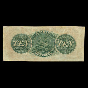 Canada, Bank of Montreal, 10 dollars : January 3, 1859