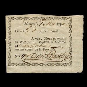 Canada, Dobie & Badgley, 1 ecu : May 1, 1790