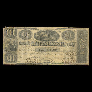 Canada, Exchange Bank Company of Chippewa, 10 dollars : 1838