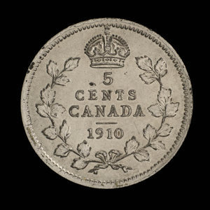 Canada, Edward VII, 5 cents : 1910