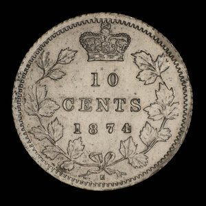 Canada, Victoria, 10 cents : 1874