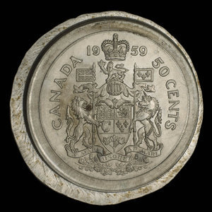 Canada, Elizabeth II, 50 cents : 1959