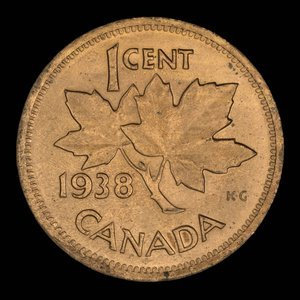 Canada, George VI, 1 cent : 1938