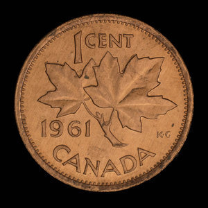Canada, Elizabeth II, 1 cent : 1961
