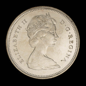 Canada, Elizabeth II, 25 cents : 1965