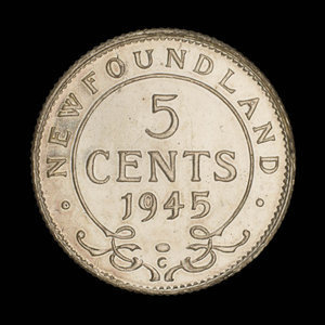 Canada, George VI, 5 cents : 1945