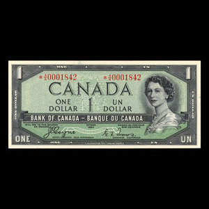 Canada, Bank of Canada, 1 dollar : 1954