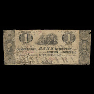 Canada, Commercial Bank (Kingston), 1 dollar : July 25, 1837