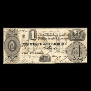 Canada, Phenix Bank, 1 dollar : May 4, 1837