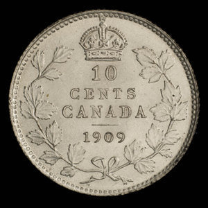 Canada, Edward VII, 10 cents : 1909