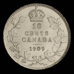 Canada, Edward VII, 10 cents : 1909