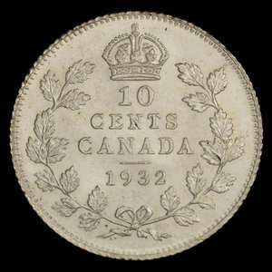 Canada, George V, 10 cents : 1932