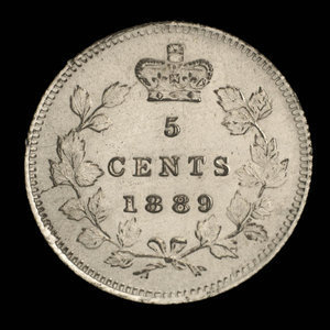 Canada, Victoria, 5 cents : 1889