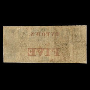 Canada, Bank of Montreal, 5 dollars : May 1, 1849