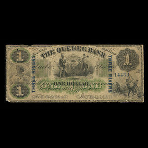 Canada, Quebec Bank, 1 dollar : January 2, 1863