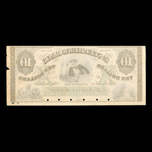 Canada, St. Stephen's Bank, 10 dollars : July 1, 1860
