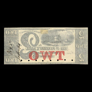 Canada, St. Stephen's Bank, 2 dollars : 1852