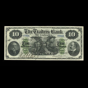 Canada, Traders Bank of Canada, 10 dollars : July 2, 1897