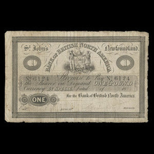 Canada, Bank of British North America, 1 pound : March 22, 1837