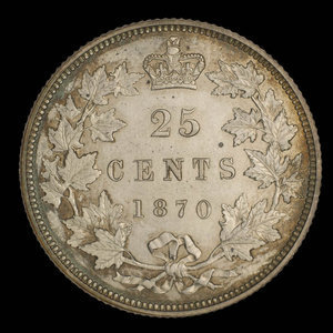 Canada, Victoria, 25 cents : 1870