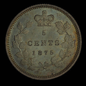 Canada, Victoria, 5 cents : 1875