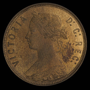 Canada, Victoria, 1 cent : 1864