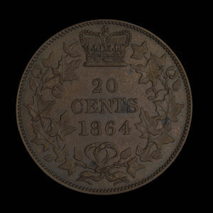 Canada, Victoria, 20 cents : 1864