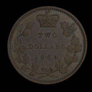 Canada, Victoria, 2 dollars : 1864